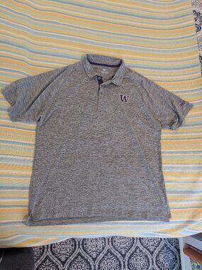 ⭐ Men's Colosseum Washington Huskies polo size XXL